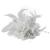 Flower Feather Bead Corsage Hair Clips Fascinator Hairband and Pin (White)