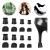 SooGree High Heel Protectors- Heel Stoppers Heel Repair Caps Covers for Walking on Grass and Uneven Road Heel Cover Cups Perfect for Wedding Outdoor Events (U Type-Black-8 Pairs)