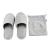 Comfysail Foldable Portable Slippers Washable Open Toe Towelling Slippers with Storage Bag for Spa Travel Hotel/Home Guest 34-43 Grey
