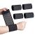 Rbenxia 4 Pieces of Black Elastic Wrist Compression Bandage Adjustable Wrist Strap Hand Brace Wraps Breathable Wristband for Stabilising Ligament  Joint Pain  Sport (40 cm)