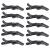 10x Crocodile Hair Clips Barrette Professional Styling Hair Clips Sectioning Clamp for Thick Hair with Nonslip Grip and Wide Teeth for Salon Home Use Women and Girls (Black)