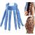 Heatless Curlers Headband Octopus Hair Curler Locken Blacker Curle overnight without heat for long medium hair silkband curly winder soft headband waves for women girls - blue