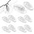 Kotkiddy 5 pairs of nose pads to insert slipproof glasses nose pads soft silicone transparent sunglasses slide stopper glasses nose pad glasses accessories