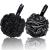 Bath Sponge Shower Puff Shower Loofah for Adults Men Women Bath Body Shower Exfoliating Scrub Black 2 Piece 2 Count (Pack of 1)