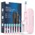 Sonic Electric Toothbrush for Adults and Kids - Sonic Toothbrushes with 8 Tooth Brush Replacement Head and 5 Brushing Modes 120 Days of Use with 3-Hour Fast Charge 2 Minute Smart Timer Pink 1 count (Pack of 1)