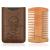 Beard Power Wooden Beard Comb & Durable Case for Men with Sexy Beard, Fine & Coarse Teeth, Pocket Comb for Beards & Mustaches,Brown Skull Design