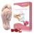 SDSM Foot mask for hard skin 2 pair of foot peeling mask for dead skin cracked heel treatment socks plant formula moisturizing socks corneal remover foot mask baby soft feet (rose)