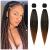Aomig pre-stretched braiding 2PC Professional art fiber braids hair pre Stretched crochet braiding hair extensions for hair box braid for simple braids (ombre brown) 2PC (ombre brown)