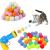 YumSur Interactive Cat Toys Cat Ball Toy Launcher Cat Ball Gun with 100pcs Soft Pom Pom Balls Plush Ball Shooting Gun for Cats Cat Fetch Toys for Indoor Pet Cat Exercise Training Chasing