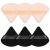 Pimoys 6 Pieces Puff Face Triangle Makeup Sponge Soft Velour Puffs for Loose/Setting Powder Beauty Blender Foundation Sponge Makeup Tool Stocking Stuffers Gift for Women Black and Flesh