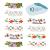 Nasogastric or Oxygen Tube precut Adhesive Tape Animal Mix x 10 Pack. (Mix Pack)