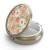 Pill Case Pill Box with Mirror Retro 3 Compartment Small Pill Case for Purse or Pocket Bronze Small Roud Pill Box or Vitamins Fish Oil Supplements Pill Containe Travel Gifts(Retro Floral) 1 piece Y-1-retro Floral