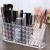 Ubetree cosmetics organizer 3 compartments make -up storage for eyeliners lipstick mascara acrylic crystal makeup brush holder for bathroom bedroom washbasin office desk transparent