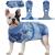 Kuoser dogs recovery suit after the operation dogs wound protection suits postoperative pet shirt for belly wounds soft & breathing active anti-lick puppy one-piece e-collar alternative xS blue
