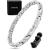 Magnetrx Ultrastarkes Magnnet hardship for women - double magnet stainless steel crystal magnetic tape for women - adjustable bracelet length with size determination tool (silver) silver