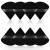 Auauy 8 PCs triangle makeup powder quaste face sponge powder puff washable reusable makeup sponge wet dry make -up tool for loose powder or foundation rouge (black) 8 black