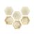 6 Pieces 6'' x 7'' Unfinished Wooden Hexagon Painting Panel Boards for Crafts  Blank Wood Canvas Panels for Pouring Art 6x7 in