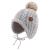 XIAOHAWANG Winter Baby Boys Hat Velvet Lining Toddler Kids Beanie Earflap Warm Baby Hats for Girls with Pompom 0-6 Months Gray