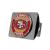 San Francisco 49ers NFL Chrome Hitch Cover with 3D Colored Team Logo by FANMATS - Unique Round Metal Molded Design  Easy Installation on Truck, SUV, Car - Ideal Gift for Die Hard Football Fan
