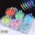 6 Colors Mermaid Chrome Nail Powder Mirror Effect Holographic Aurora Iridescent Pearlescent Manicure Pigment Rainbow Nail Glitter with 6pcs Eyeshadow Sticks