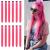 12 PCS Hot Pink Hair Extensions Clip in 22Inch Hot Pink Hair Extensions Colorful Straight Extensions Hair Highlights Accessories for Kid Girls Women Party Hair Decor 12pcs- Hot Pink