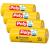 Pely pull tape garbage bags extra strong - climate -neutralized by compensation advantage pack (4 x 15 pieces) yellow for the disposal of residual waste (35 liters)