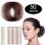 Zonon Hair Nets Invisible Elastic Edge Mesh and U Shaped Pins Set 50 Pieces 50 cm Individual Package Invisible Hair Nets 40 Pieces U Shaped Pins for Ballet Bun Sleeping Women and Wig (Brown)