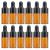 UPSTORE 24PCS Empty Refill Mini Amber Glass Essential Oil Dropper Bottle Jars Packing Vials with Black Rubber Cap Cosmetic Perfume Sample Liquid Storage Holder Containder Makepup Beauty Tool(3ml)