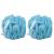 Bodylife Body Buffer Puff Exfoliating Bath & Shower Body Pouf Scrunchie Body Scrubber Blue & White 55g Twin Pack 2 Count (Pack of 1)