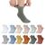 Hercicy 12 Pair Diabetic Socks for Women & Men Non Binding Socks Colorful Cotton Ankle Loose Socks Circulator Crew Socks Comfortably Soft deodorant Moisture-Wicking Cotton