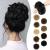RUWISS Messy Bun Hair Piece 100% Human Hair Messy Rose Bun Hair Buns Hair Piece for Women Real Hair Scrunchies Updo Hair Pieces Bun Extension Ponytail Messy Hair Bun (Natural Black) 1 Count (Pack of 1) Natural Black