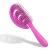 Ninabella Organic Detangling Hair Brush for Women Men & Children - Does Not Pull on Hair - Hair Straightening Brushes for Straight Curly & Wet Hair - Unique Wave Hairbrush Pink Delight Pink Joy