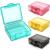 Small Pill Box 4 pcs,Cute Travel Pill Organizer Case Mini Tiny Clear Plastic Storage Containers Portable for Pocket Purse Blue+pink+orange+black 4 Day