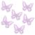 Butterfly Hair Clips Penta Angel 6Pcs Lace Embroidery Flower Butterfly Hair Bow Pins Wedding Hair Accessories for Women Girls Halloween Party Decor (Light Purple)