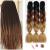 Showjarlly Braids Extension Kanecalon Kunsthaar For Inclusive Hair Brown Ombra Jumbo Braid Hair extension 24 "Art hair for single-braid box Box braid black/dark brown/light brown 61cm-24-inch (3 Series Pack) Black/dark brown/light brown