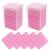 400 Pieces Eyelash Extension Glue Wipes, Lint Free Nail Wipes Eyelash Glue Cleaner Glue Wiping Cloth, Non-Woven Fabric Wipes Removal Tool for Eyelash Extension Glue and Nail Polish Bottle (Pink) 400PCS PINK
