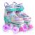 SULIFEEL Rainbow Unicorn 4 Size Adjustable Light up Roller Skates for Girls Boys for Kids A Rainbow Small - Little Kid
