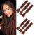 braiding hair brown Jumbo Braid Synthetic Hair Kanekalon braiding Hair 6 Pieces 24" Braiding Synthetic Braids Box Braid Hair (Brown #33