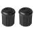 PCP Replacement Cane Tips, 3/4 inch / 1.9 cm diameter (Gray, Two Tips), Black, 3/4-Inch diameter Black 3/4-Inch diameter