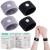 2 Pairs Car Motion Sickness Wristbands Acupressure Nausea Relief Band for Morning Sickness Sea Travel Black grey