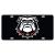 Georgia Bulldogs New Bulldog Logo Mirror Laser License Plate Tag - Black background