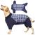 Heywean Hundebody after op dogs one -piece with zipper Long -sleeved dog body after op castration bitch m de op body dog relaxation suit for dogs after the operation dog relaxation xxl blue checkered
