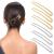 Lusofie 6Pcs Metal U Shaped Hair Pins Hair Sticks French Hair Pin Hair Fork Retro 2 Prong Updo Chignon Pins for Women Girls Hairstyle Accessories(Gold Silver)