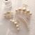 Agirlvct Pearl Hair Claw,Styling Hair Clips Strong Hold Hair Jaw Clips, Big Hair Clips Barrettes Nonslip Birthday Business Gift Hair Accessories for Women Girls Daughter Girlfriend(4 Pack) 4 Piece Set