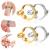 WLLHYF 4PCS Knitting Crochet Loop Ring  Adjustable Crochet Loop Ring Hook Braided Knitting Ring Yarn Guide Finger Holder Knitting Craft Accessories Tools for Mother Grandma Presents(gold/silver-4pcs