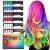 Qivange Hair Chalk Comb 6 Pcs Temporary Non-Toxic Hair Coloring for Kids Ideal Cosplay Halloween Carnival Birthday Party Gifts for Girls Boys