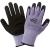 Global Glove 550XFT - Tsunami Grip XFT - Xtreme Foam Technology Coated Gloves - Large, Black, Purple