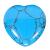 Morella gemstone heart lucky charm stone heart to take away 3 cm in velvet bag turquoise stone