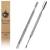Cuticle Pusher Dual Sided - Sharp Edge Spoon Shaped Double Ended Cuticle Pusher Remover Cleaner Surgical Medical Grade Stainless Steel Manicure Pedicure Nail Art Care Tools 2 Pc Set By Krisp Beauty
