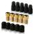 Brass Presta Valve Adaptor (Pack of 5 + 10 Caps) - Convert Presta to Schrader for Bikes, e-Bikes, e-Scooters and Cars - Inflate Tire Using Standard Pump or Air Compressor by Mobi Lock